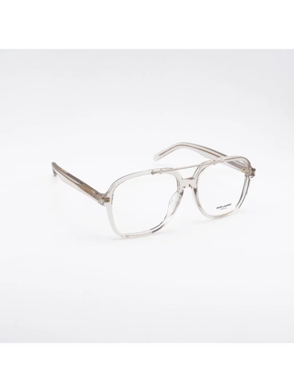 Saint Laurent SL545 OPT 003 Eyeglasses Shiny Beige 58mm Square Frame